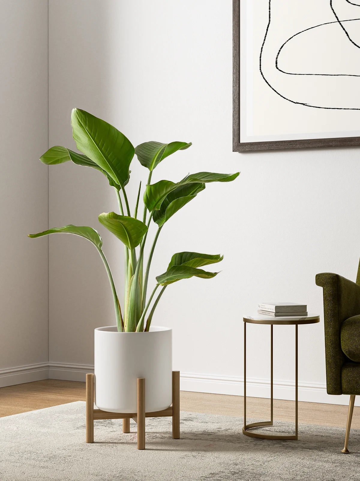 Set of 3 (10"+8"+6") Plant Pots with Drainage Hole & Plug for Indoor & Patio Decor, White Indoor Plant Pots