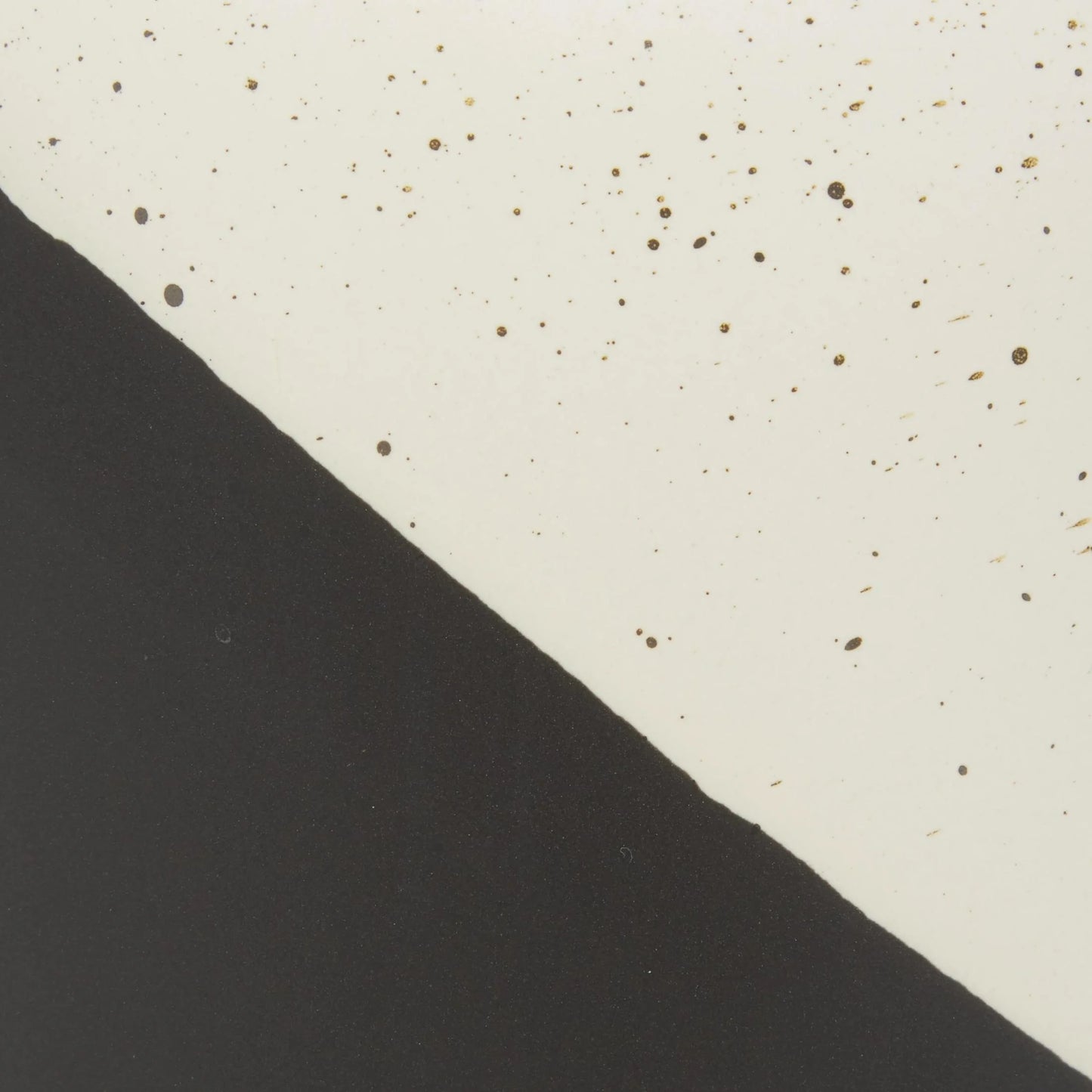 10" Color Block Speckled Black Ceramic Vase with White Top