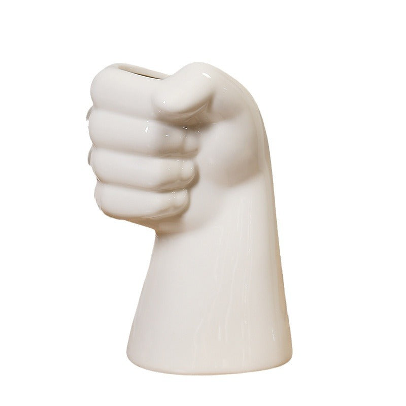 Nordic Ceramic Vase Crafts Creative Gesture Vase Living Room Simple Flower Arrangement Cat'S Paw Vase