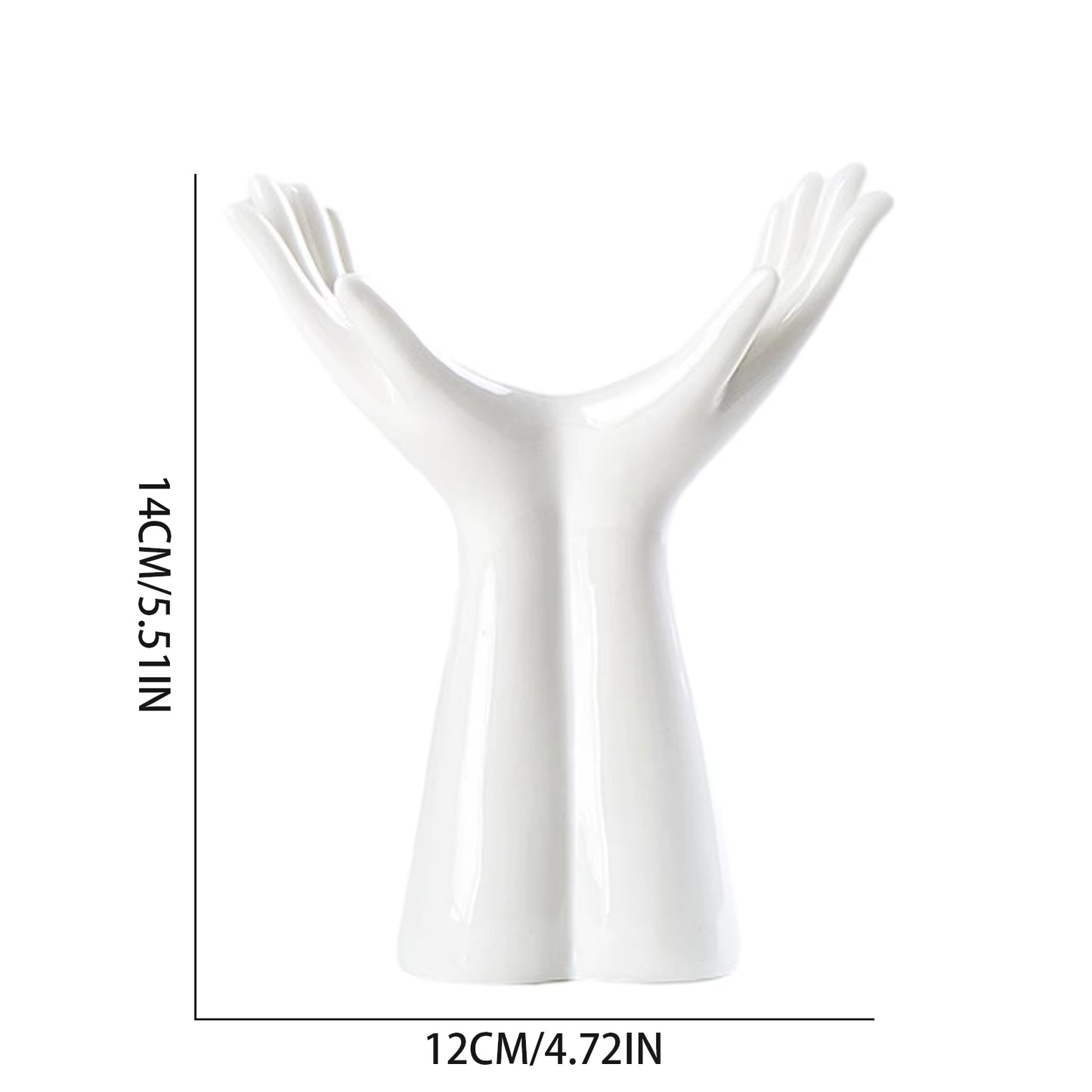 Hand Ceramics Vase Nordics Style Hand Shaped Flowers Vase Modern Home Office Decor for Creative Living Room Tabletop Ornament