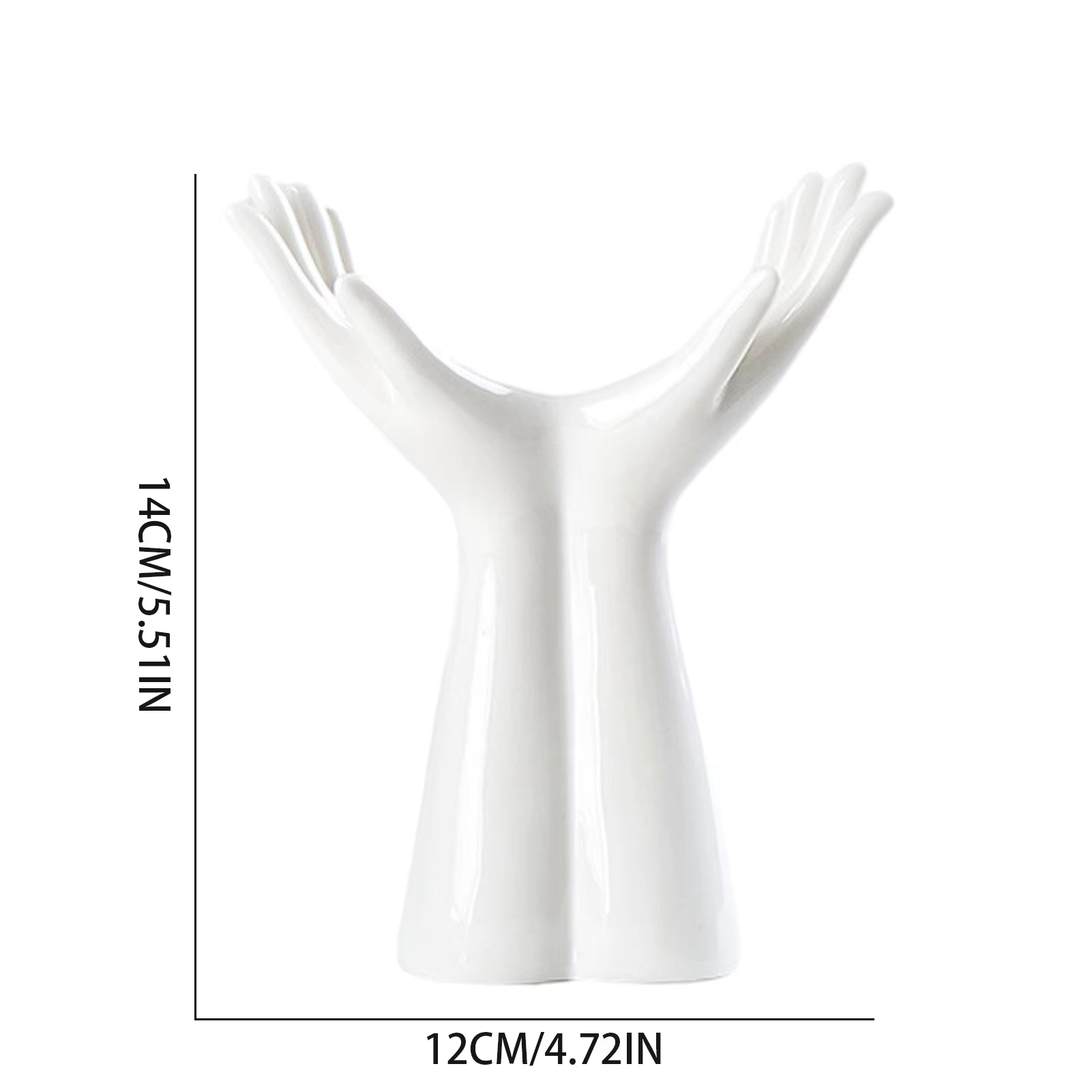 Hand Ceramics Vase Nordics Style Hand Shaped Flowers Vase Modern Home Office Decor for Creative Living Room Tabletop Ornament