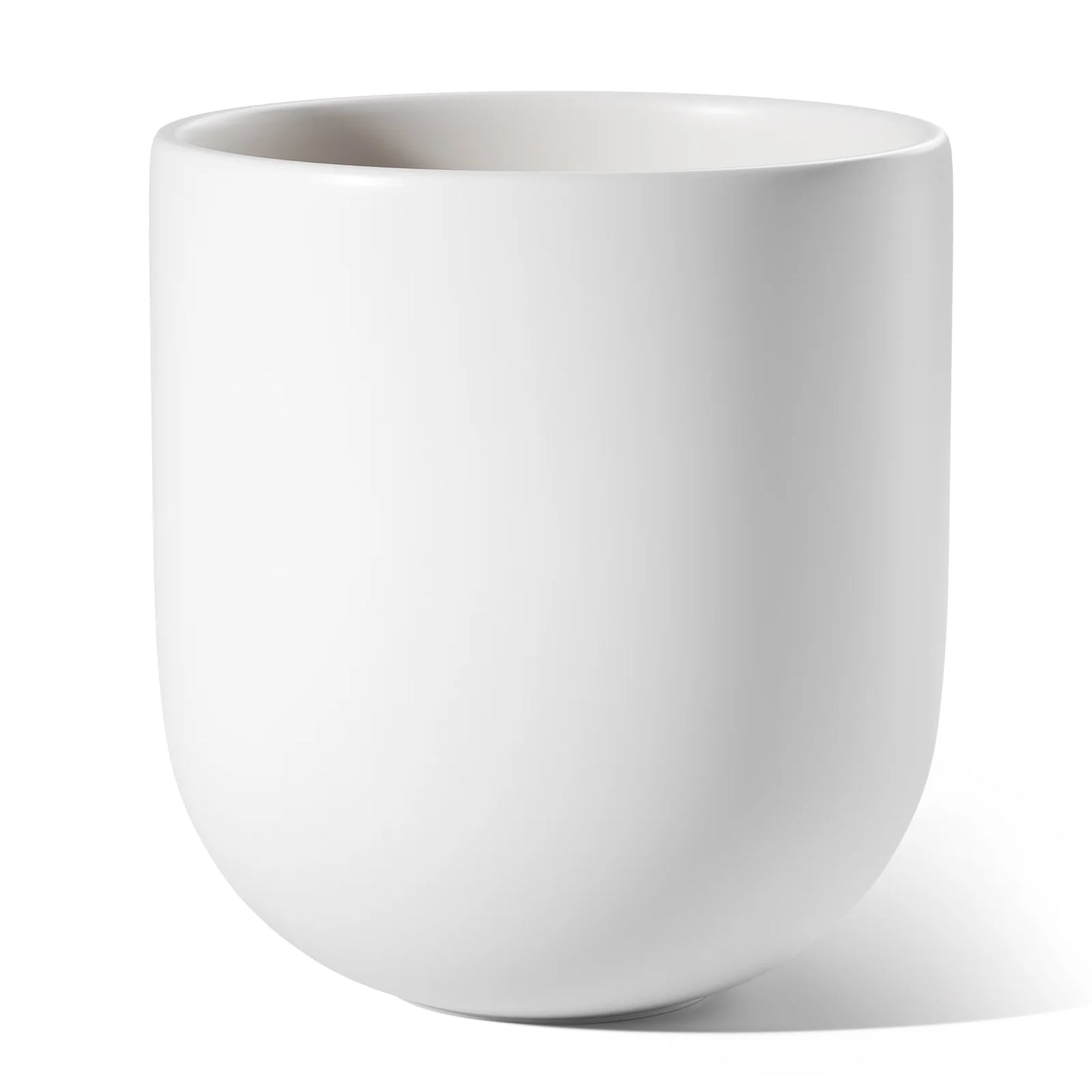 12" Ceramic Plant Pots, Large Flower Pots with Drain Holes& Plug Indoor Planter, White Outdoor Planter